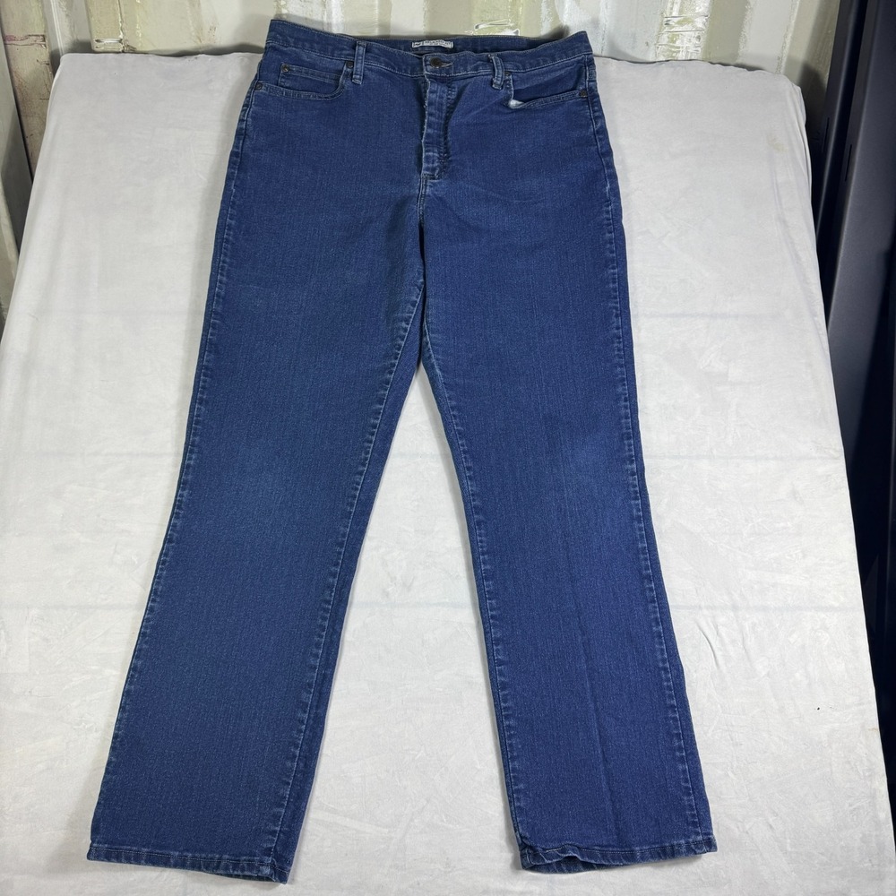Lee Womens Straight‎ Leg Jeans Blue Denim Relaxed Fit Stretch Everyday 18 Long